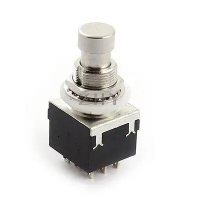 

12mm 9Pin Soldering 3PDT Latching Universal Metal Electric Guitar Switch