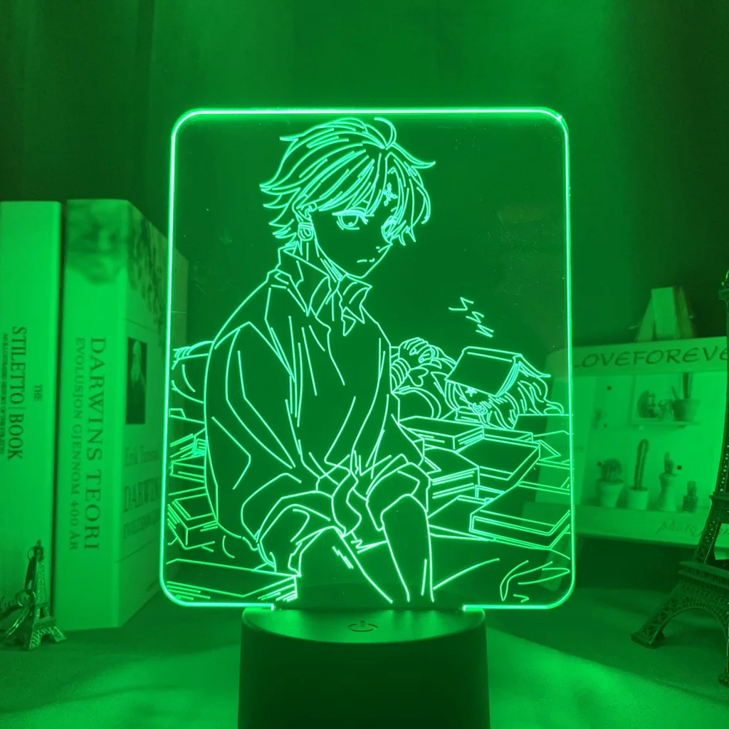 Hunter para Decoração do Quarto Presente de Aniversário Hisoka e Kulolo Anime Hunter x Nightlight Acrílico Lâmpada Noite Hxh 3d Led Luz 2 para decoração do quarto nightlight presente de
