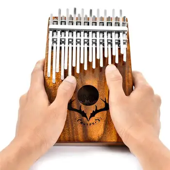 

Muspor Double Layer 20 Keys Kalimba Acacia Wooden Thumb Piano African Calimba Body Musical Instrument with Tuning Hammer