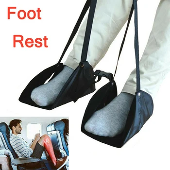 

On Airplane Comfortable Hanger Oxford Cloth Home Long Distance Footrest Hammock Portable Adjustable Strap Gift Relaxed Traveling
