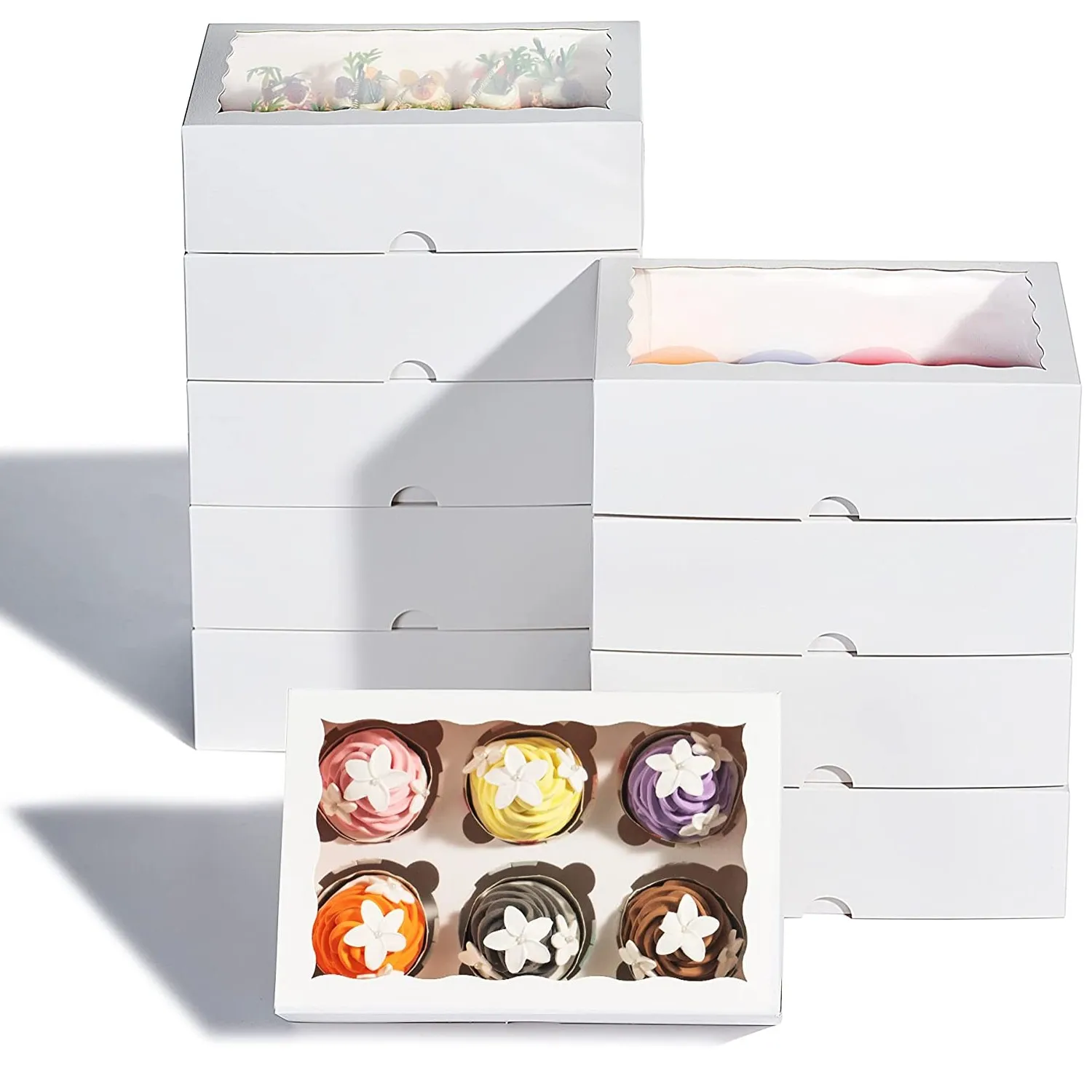 Kit 30 Caixas Para Cupcakes Moretoes - Com Divisórias Para 12 Unidades
