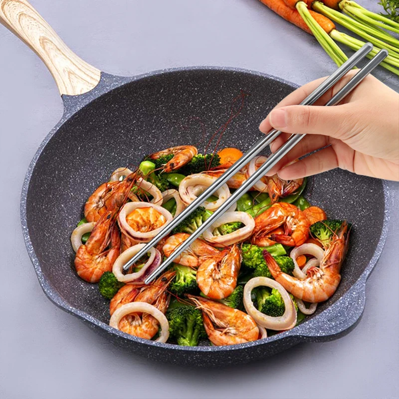 5 пар китайские палочки для еды из нержавеющей стали|square chopsticks|chopsticks metalchinese chopsticks
