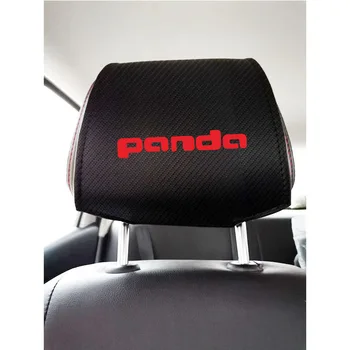 

Car Headrest Protector Cover FOR FIAT PANDA Carbon Fiber Leather Car Headrest Case Interior Accessories