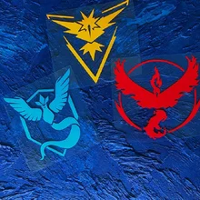 Flaming Bird Frozen Bird Pokemon Reflective Car Sticker Going Team Instinct Pokemon Pokemon Car Personality Fashion Sticker