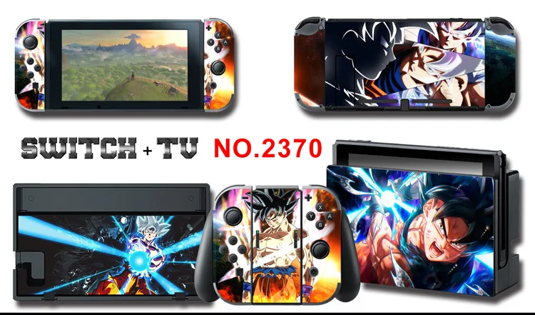 1set New Cute Anime Full Body Sticker for NS Switch Protective Cover Skin Colorful Art for Game Console Joy-Con Controller Decor