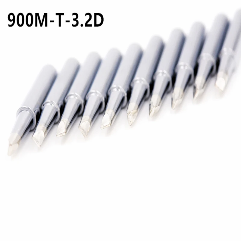 SZBFT 10X Lead-free Replaceable flat shape 900M-T-3.2D Soldering Iron Tips soldering tips For Soldering Station free shipping afbeelding