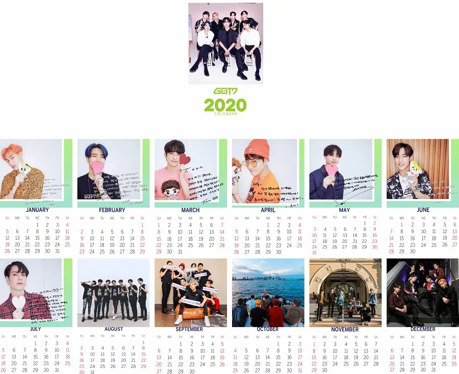 Kpop BLACKPINK GOT7 SEVENTEEN TWICE BANGTAN BOY Desk Calendar Fashion K-POP Calendar Fans Collection Gifts Drop Shipping