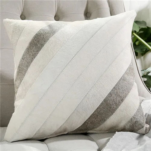 Pattern C Уникальная серая и красочная наволочка из воловьей кожи новейшая настоящая шерсть коровы наволочка - Цвет: Pattern C