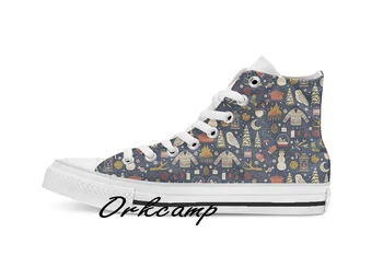

Winter Nights Custom Casual High Top lace-up Canvas shoes sneakers Drop shipping