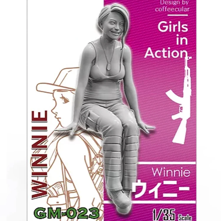 

1/35, Winnie, GIRLS in ACTION, Resin Model figure, GK, Unassembled and unpainted kit