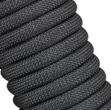 BLACK 2 шт. статическая веревка для скалолазания 30 м* 12 мм, модернизированные карабины наружные безопасные огнеупорные веревки для скалолазания - Цвет: BLACK