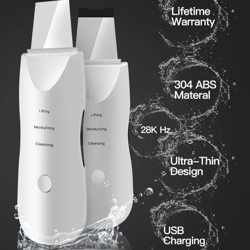 Ultrahangos bőrradír mélytisztító gép hámlasztó lapát arcpórus-tisztító arcbőrradír lifting szépségápolási eszköz_voghion.com