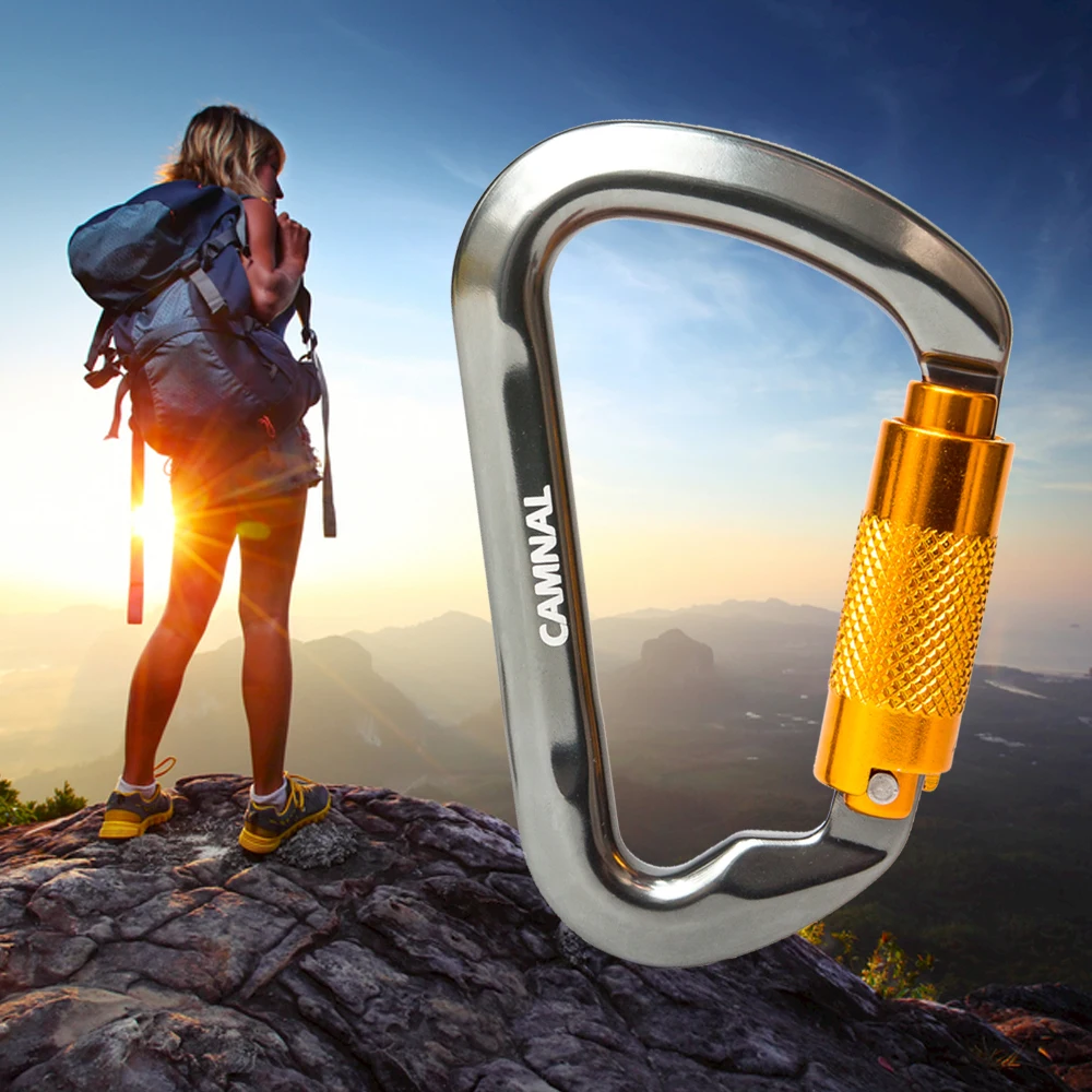 Аксессуары для кемпинга наружное оборудование 25 кН карабин альпинизм