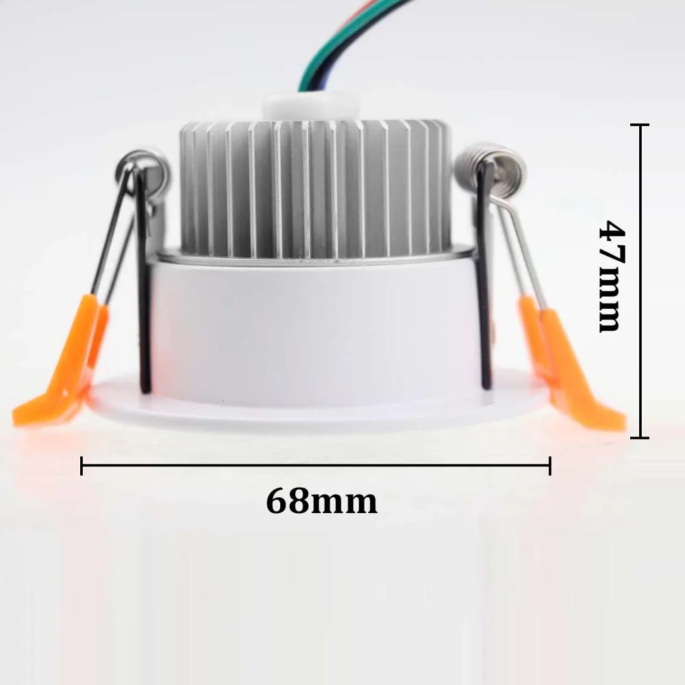 RGB 12 в 3 Вт светодиодный светильник потолочный встраиваемый круглый белый точечный светодиодные плафоны светильник Rgb точечный светодиодный встраиваемый потолочный светильник s