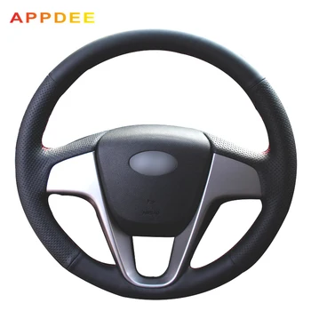 

Artificial Leather car steering wheel cover for Hyundai Solaris Verna i20 2008-2012 Accent/Custom made dedicated Steering-Wheel