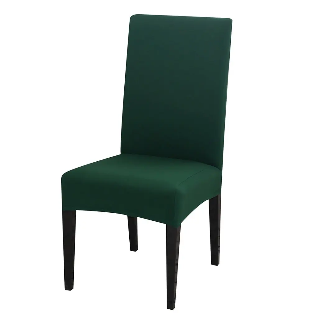 Крепкий стул Универсальный Размер Эластичный стул из полиэстера защитный чехол для гостиницы Свадебная вечеринка банкетное застолье номер сиденья - Цвет: dark green