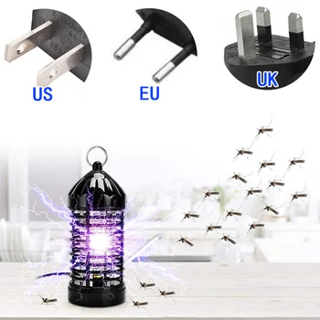 

Electric Fly Insect Mosquito Killer LED Lamps Lights UV Trap No Radiation US/UK/EU Plug 21 * 8.5cm