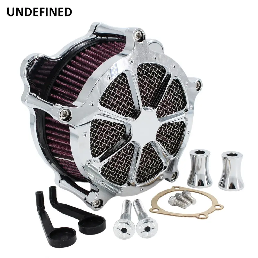 Chrome Motorcycle Air Cleaner Intake Filter System Kit for Harley Dyna FXR Softail Touring Road King Electra Glide Road Glide