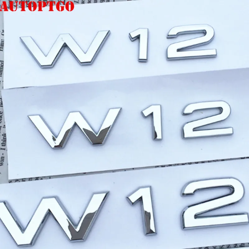 Автомобильный Стайлинг объем W12 Письмо Эмблема Наклейка для Audi A6 A8 TT R8 S8 W12 корпус сторона задний значок логотип наклейка