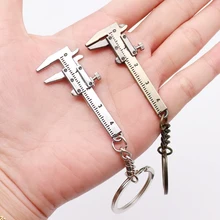 

Portable 0-4cm Mini Vernier Calipers Keychain Measuring Gauging Tools Key Ring Style Simulation Model Ruler Vernier Caliper