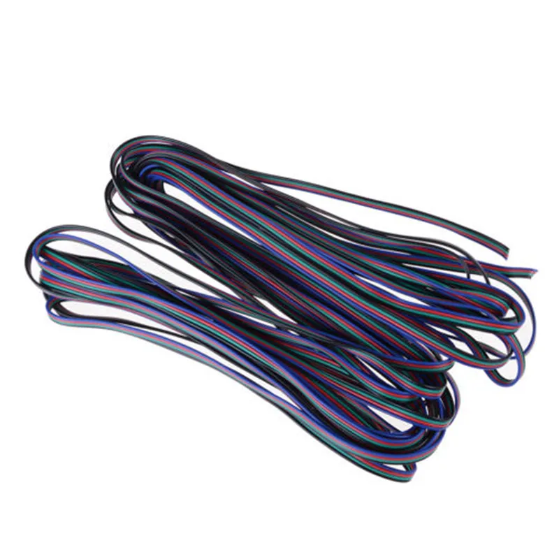 

1m 5m 10m 4 PIN RGB Led Wire Cable LED RGB Cable Extension Wire Cord For RGB 3528 5050 5630 7020