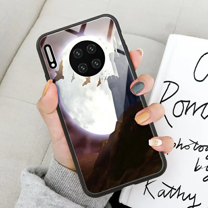 Чехол на Хэллоуин для huawei mate 30 30 Pro 20X5G 20 10 9 Pro Роскошная задняя крышка из закаленного стекла - Цвет: P360