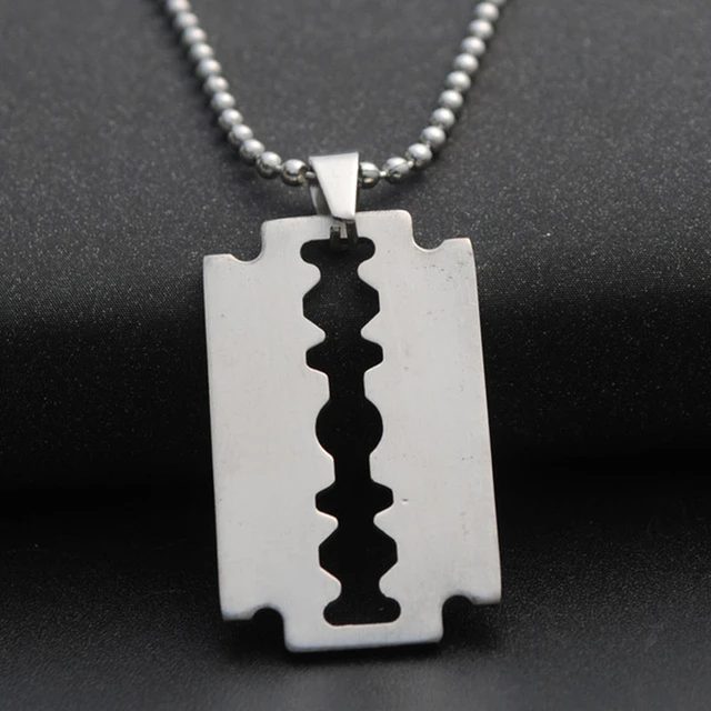 Stainless Steel Pendant Necklace Jewelry  Stainless Steel Razor Blade  Necklace - Necklace - Aliexpress