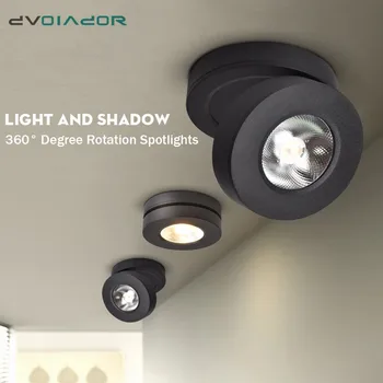 

Slim LED Ceiling lamp Down 3W/5W/7W Foldable and 360 degree rotatable built in LED Spot light Surface Mounted LED Downlight lamp