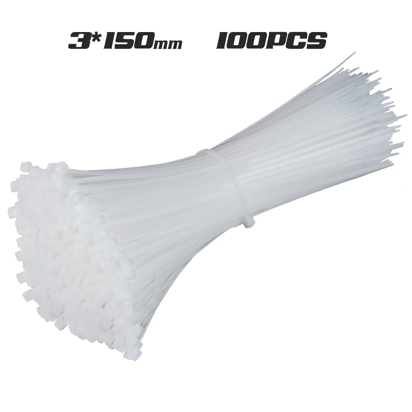 3X150mm White Крепкие крепления с клейкой основой, кабельные хомуты для крепления проволочное крепление, опорные держатели с винтовым отверстием, якорная точка обеспечивает оптимальную прочность для длительного использования - Цвет: 3X150mm White