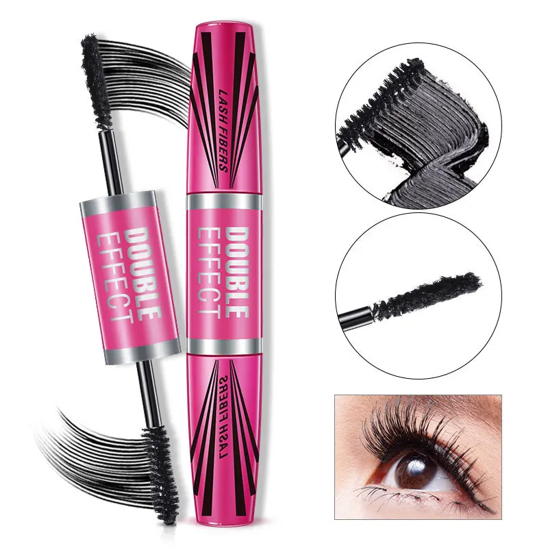 

Bioaqua Double-head Eyelash Black Mascara Thicker Longer Curled Eyelash Makeup Cosmetic Length Extension Long Curling Lengthener