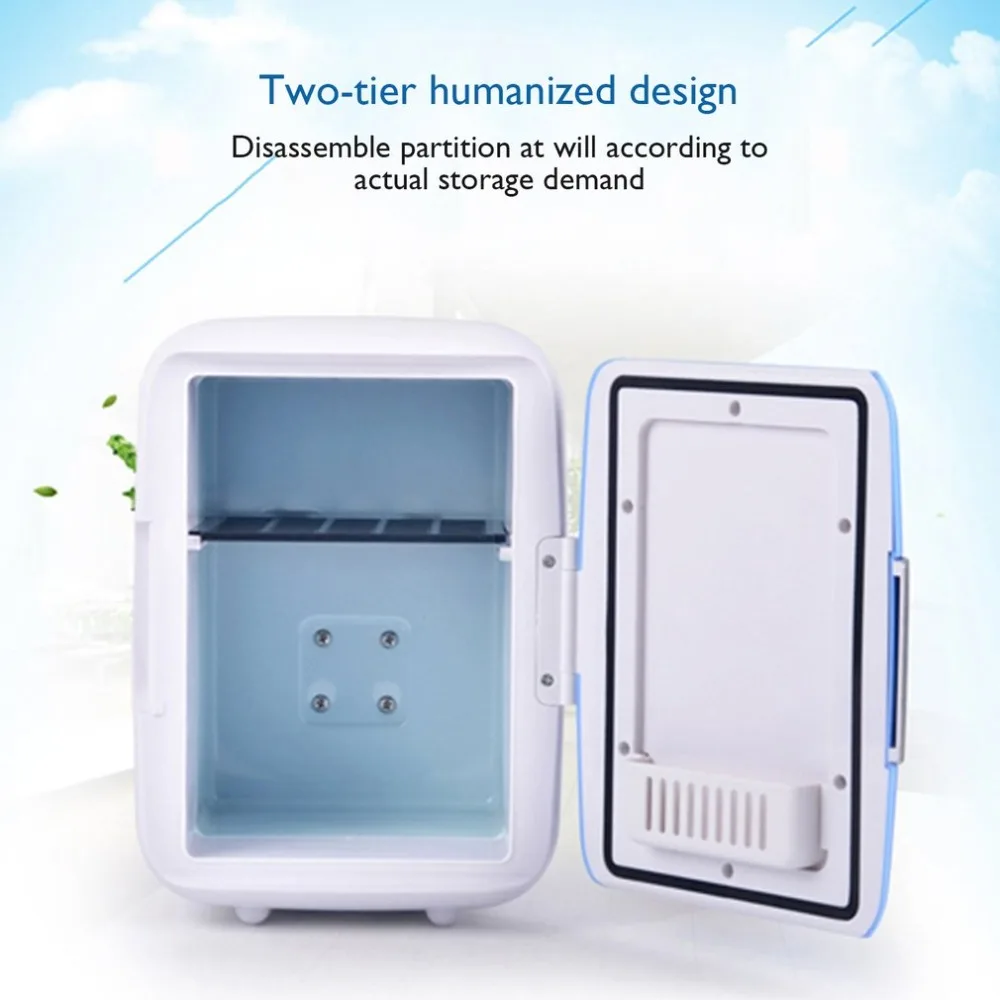 4L автомобильный холодильник, автомобильный портативный холодильник двойного назначения с подогревом и охлаждающей коробкой с держателем для чашки, профессиональный