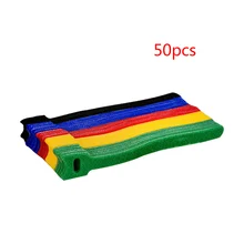  20/50pcs T-type Cable Tie Wire Reusable Cord Organizer Wire 15*1.2cm Colorful Computer Data Cable Power Cable Tie Straps 