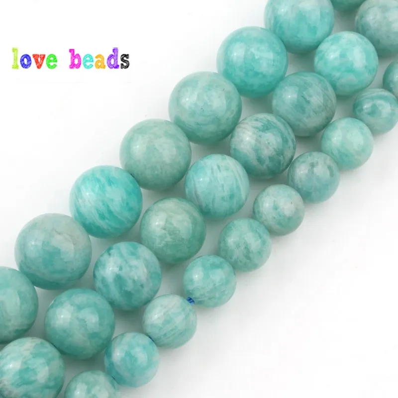 Круглые бусины из натурального амазонита 15 дюймов/6 нитей/8/10 мм|round stone beads|stone beadsgem