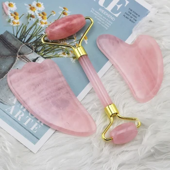 

Pink gua sha Roller Massager Lifting Facial Skin Beauty Care Guasha Board Body Scraping Massage Cupping Tool