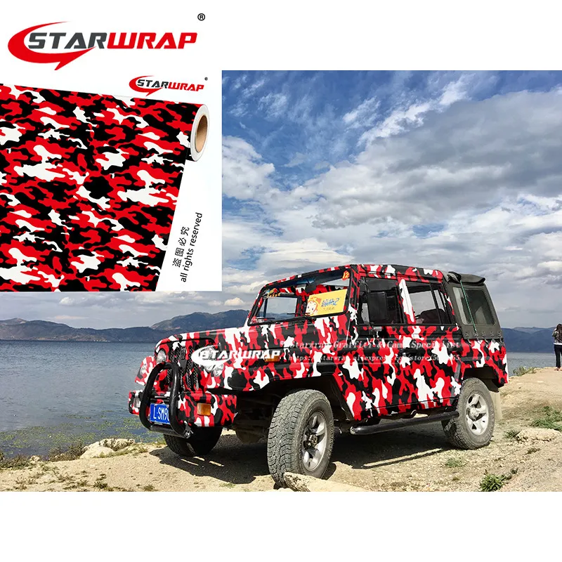 397 Starwrap автомобильный Стайлинг камуфляжная виниловая Автомобильная оберточная фольга рулон выпуска воздуха для мебели для шкафа - Название цвета: 397