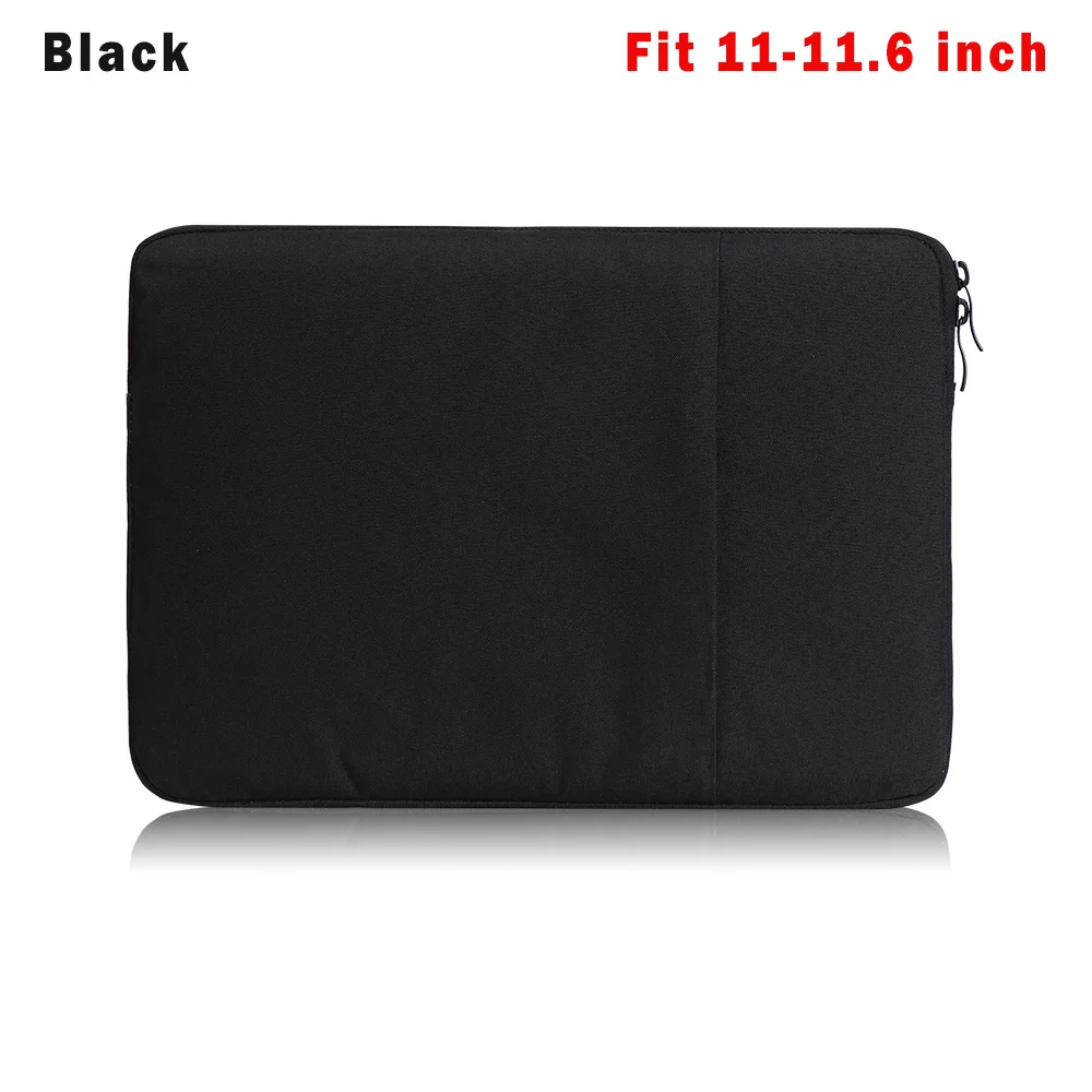 Black for 11-11.6 1 шт. сумка на молнии для ноутбука чехол сумка для ноутбука для MacBook Air Pro Lenovo HP Dell Asus 11 13 15 15,6 дюймов аксессуары - Цвет: Black for 11-11.6