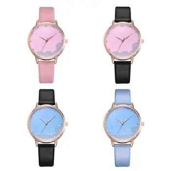 

Women Rhinestone Index Cloud Pattern Round Dial Analog Quartz Wrist Watch Gift Ladies Dress Watches Gift Luxury