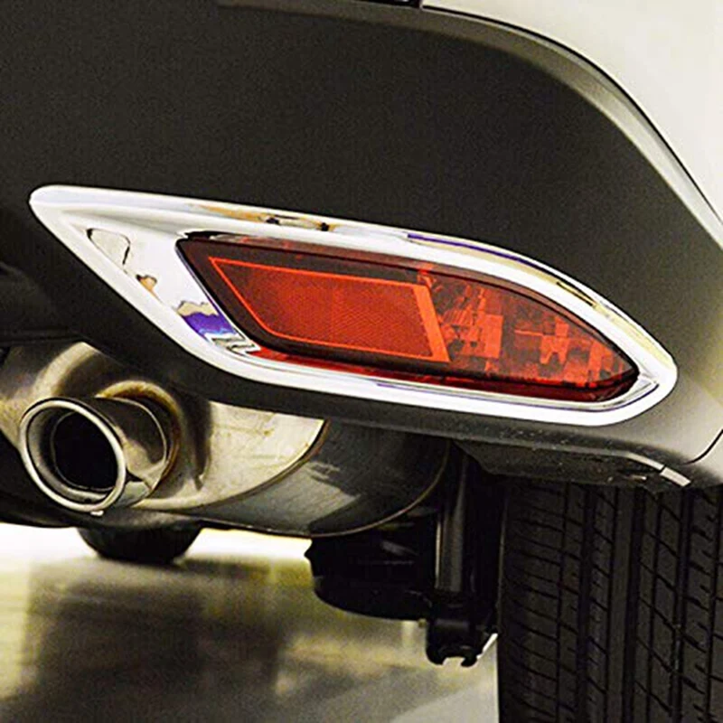 For Honda Hr-V/Vezel Chrome Rear Tail Fog Light Foglight Lamp Cover Trim Reflector Bumper Frame Bezel Molding Gar