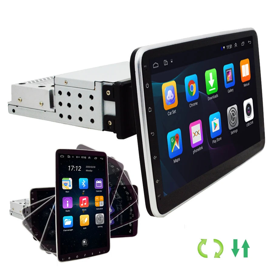 

Android 9.0 1080P Touch Screen Car Stereo Radio 1din Adjustable Tesla Style 9" Quad- Core RAM 1GB ROM 16GB GPS Wifi