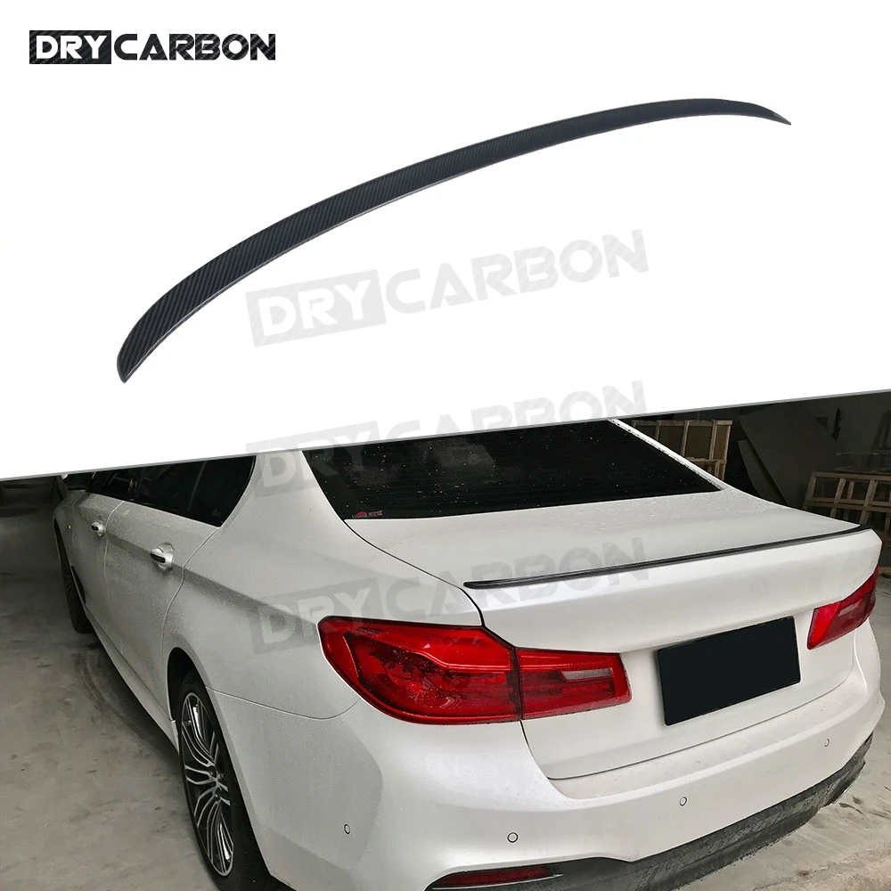 Dry Carbon Fiber Rear Spoiler Boot Trunk Trim Wings for BMW G30 G38 F90 Sedan Spoiler 2017-2021 MP Style Spoiler