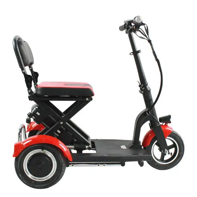 Electric Kick Scooter Adult Three Wheel Electric Scooters Tricycle 36V 300W Portable Folding Electric Elderly Scooter (9)