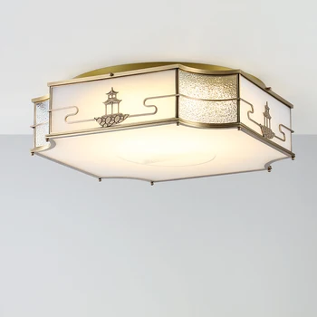 

Ceiling lights bedroom designer simple study room dining room led Chinese style copper ceiling lights