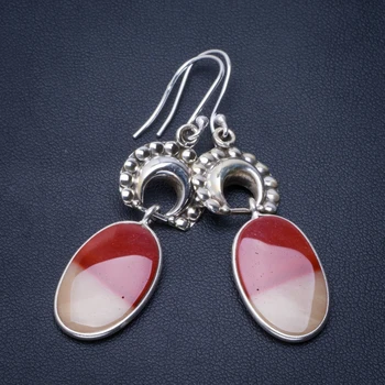 

Natural Royal Imperial Jasper Handmade Unique 925 Sterling Silver Earrings 2.25" B2021