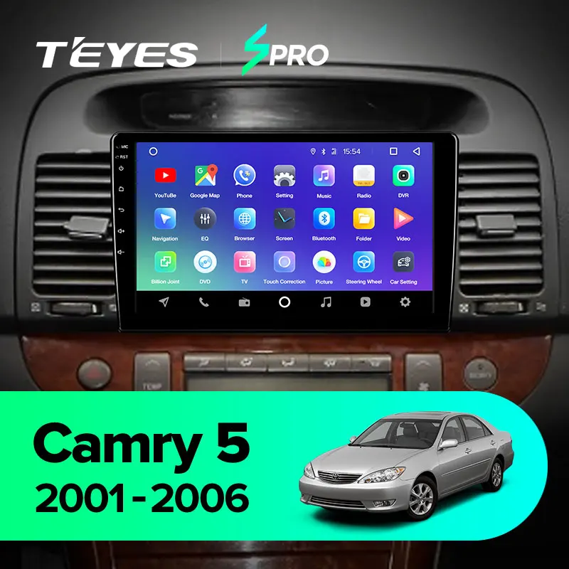 TEYES SPRO Штатная магнитола для Тойота Камри 5 xv30 Toyota Camry 2001 2002 2003 2004 2005 2006 Android 8.1, до 8-ЯДЕР, до 4+ 64ГБ 32EQ+ DSP 2DIN автомагнитола 2 DIN DVD GPS мультимедиа автомобиля головное устройство