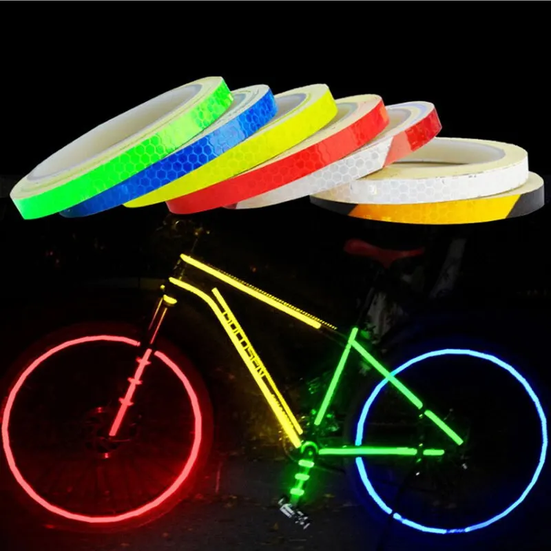 

1PC 8 Meter Car Styling Reflective Stripe Tape Motorcycle Bike Body Rim Wheel Stripe Tape Stickers Decorative Blue/Red/Yellow