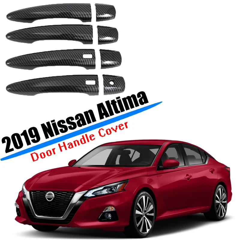Для Nissan Altima украшения автомобиля ABS углеродного волокна дверная ручка крышка с умным отверстием для ключа крышка защелки отделка автомобильные аксессуары