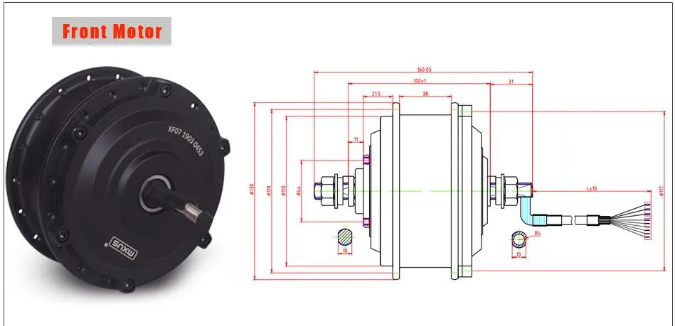 Chamrider Электрический велосипед Ebike комплект 250W 350W 36V 48V 52V 17AH Полли Батарея MXUS LCD3 дисплей Julet водонепроницаемый разъем