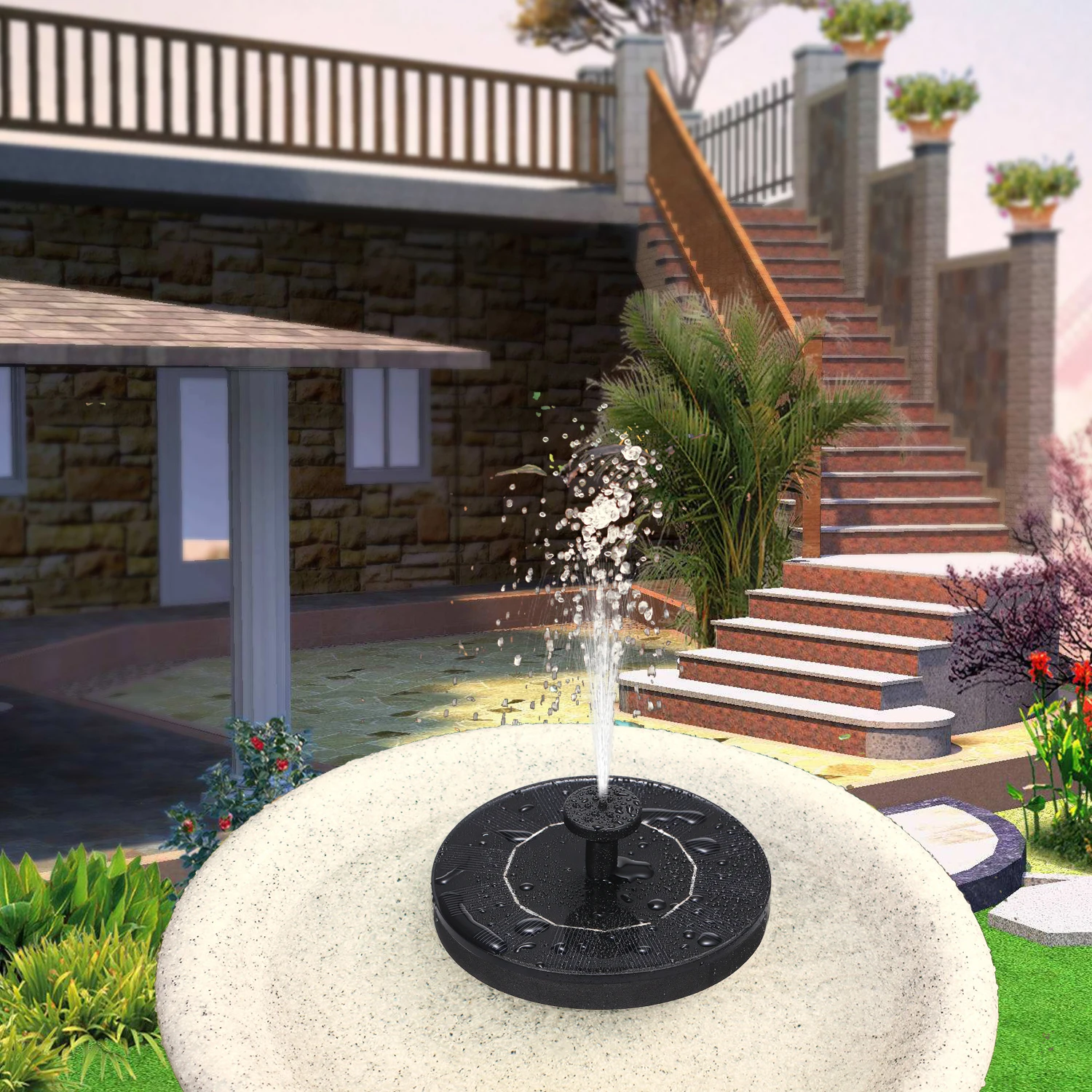 DIY Birdbath фонтан насос на солнечных батареях фонтан свободно стоящий открытый плавающий фонтан панель комплект для украшения сада