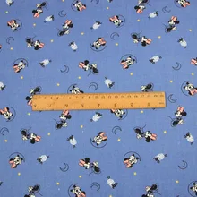 Полуметр хлопок Поплин Ткань Минни головы печати ручной работы DIY одежды платье Детская ткань хлопок
