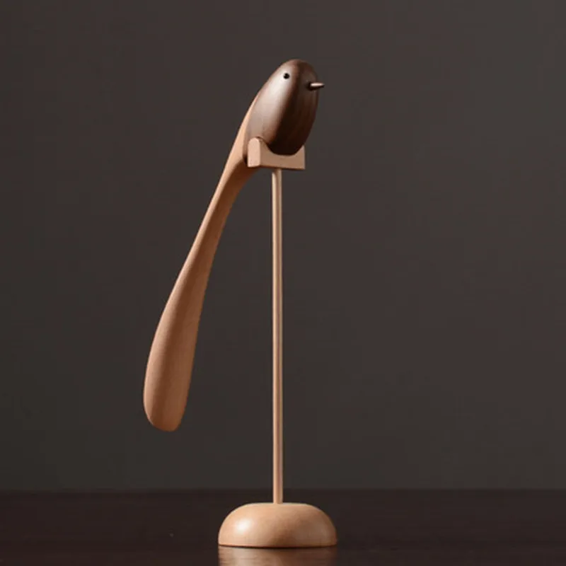 Best Modern Nordic Wood Handmade Bird Home Living Room Wine Cabinet TV Cabinet Desktop Decorations Business Gifts M2489